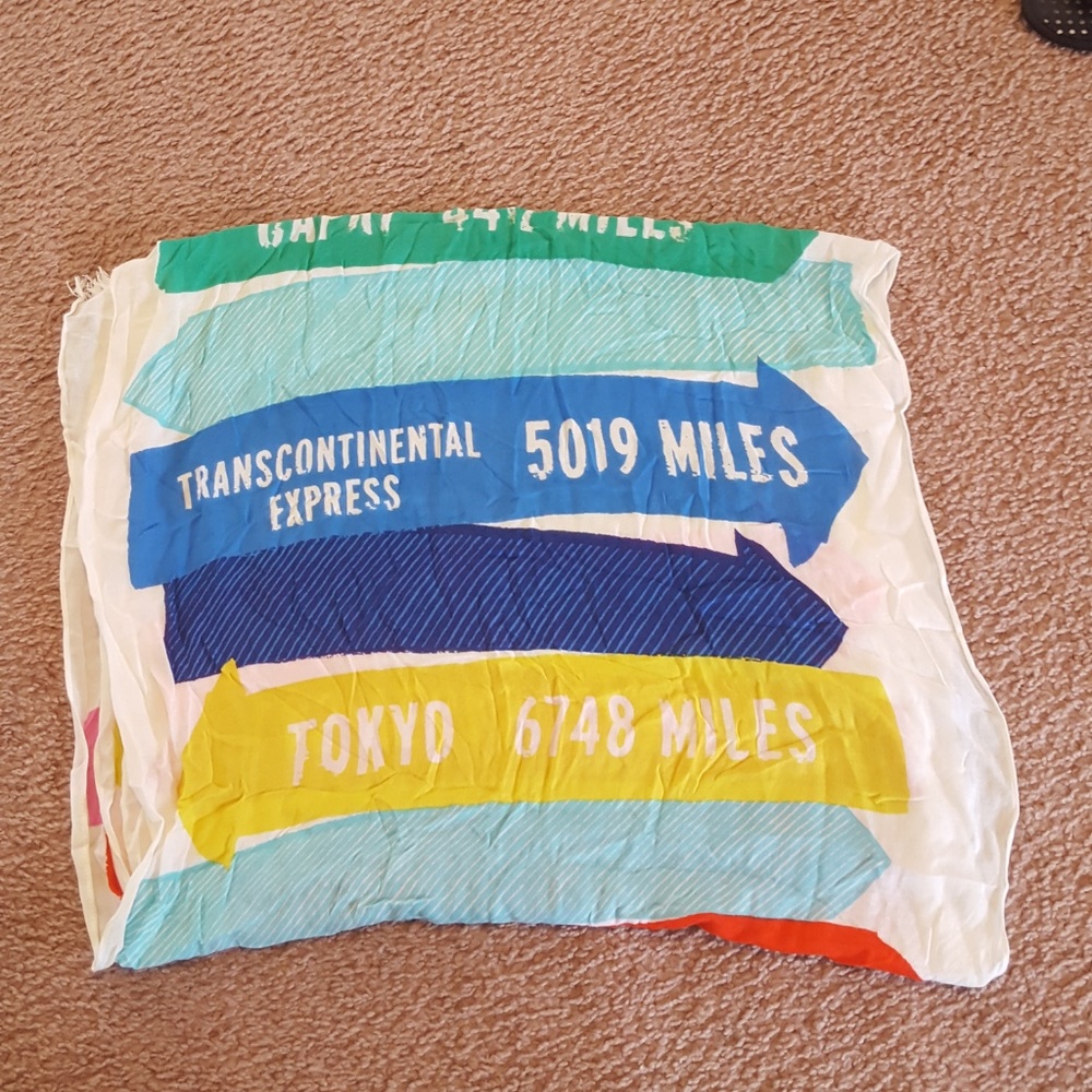 Kate Spade Colorful World Traveler Long Scarf - Picture 6 of 7